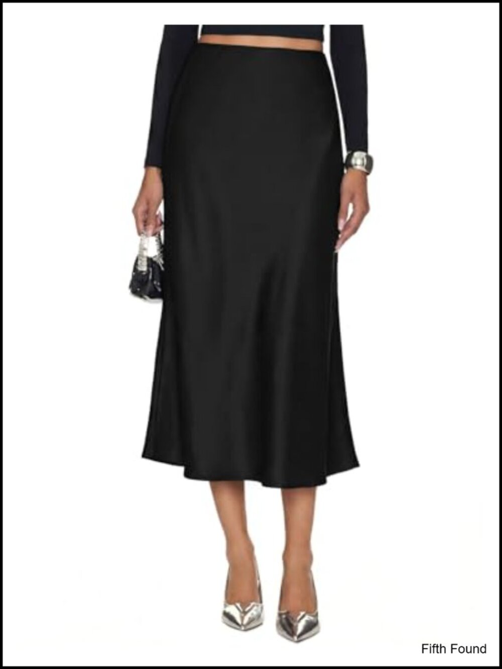 Silk Satin Midi Skirt High Waisted Leopard Long Skirt
